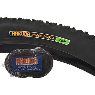 Комплект антипрокольної покришки з камерою &laquo;Hakuba&raquo; 27.5 x 2.10 (AV) W2018 на велосипед 2647510815 фото