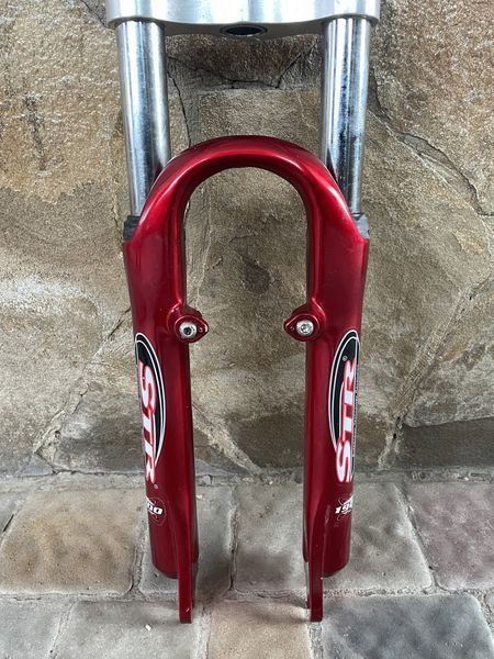 Двокоронна вилка 26" str1900 Disc/V-Brake (червона) 170 мм для велосипеда 2503836947 фото