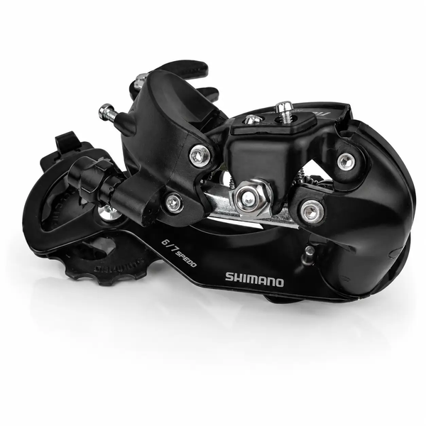 Переключатель задний Shimano Tourney на 6/7 скоростей (под крюк) для велосипеда ST-67 фото