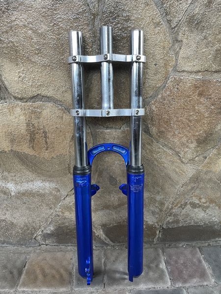 Двухкоронная вилка 26" str1900 Disc/V-Brake (синяя) 170 мм для велосипеда 2503838613 фото